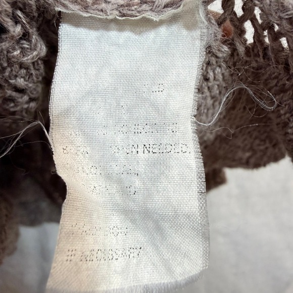 Eight Eight‎ Eight M Taupe Crochet Top Boho Summer Retro Y2K Grunge 100% Cotton - Picture 9 of 10